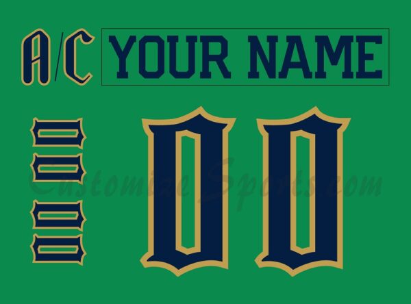 Toledo Walleye Customized Number Kit for 2025 St Cat Trick's Day Jersey