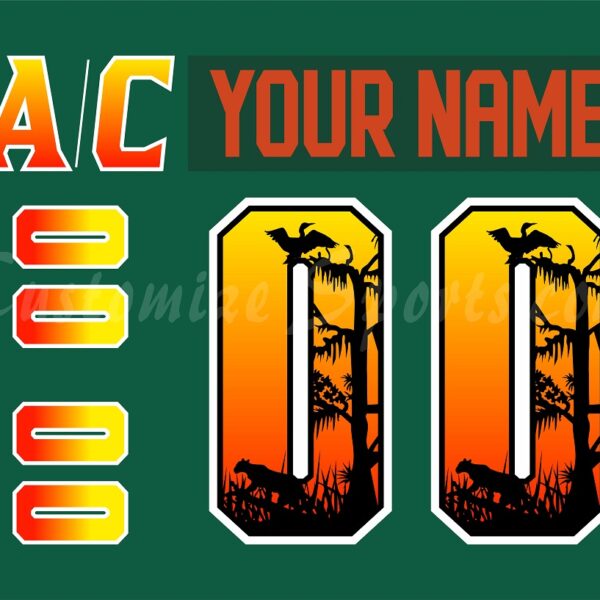 Florida Panthers Customized Number Kit For 2024-2025 Conservation Jersey