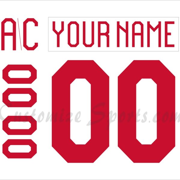 IIHF Team Canada Customized Number Kit for 2025-Present White Hockey Jersey