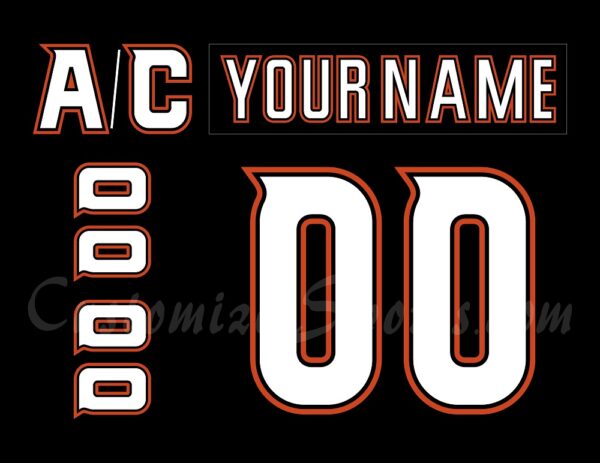 Anaheim Ducks Customized Number Kit for 2025 Vans Off The Wall Jersey