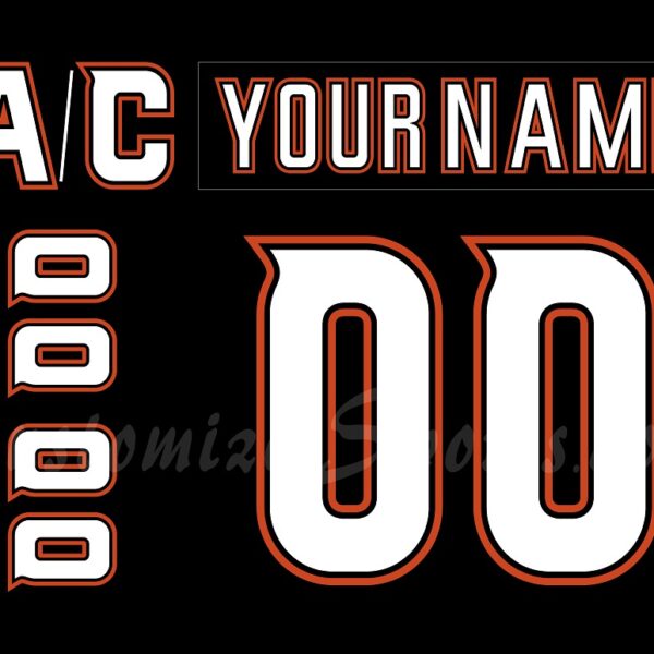 Anaheim Ducks Customized Number Kit for 2025 Vans Off The Wall Jersey