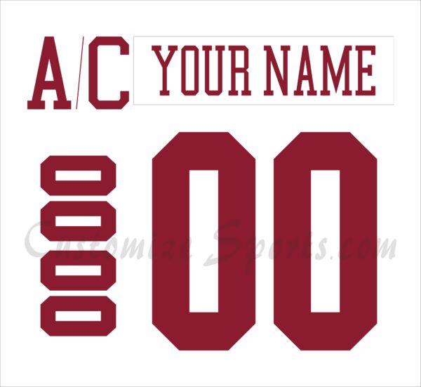 NCAA Boston College Eagles Customized Number Kit For 2024-Present Home Hockey Jersey