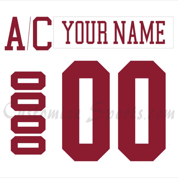 NCAA Boston College Eagles Customized Number Kit For 2024-Present Home Hockey Jersey