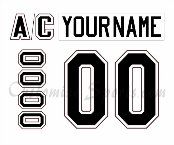 Chatham Maroons Customized Number Kit for 2023-Present White Jersey