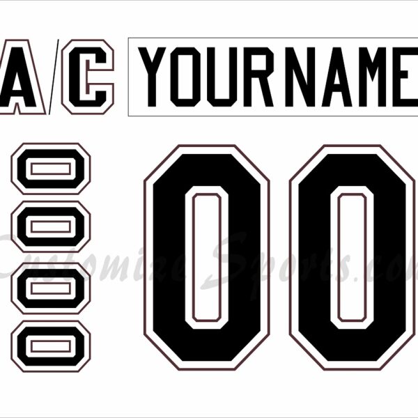 Chatham Maroons Customized Number Kit for 2023-Present White Jersey
