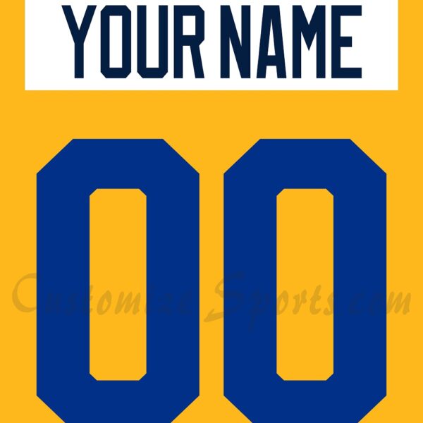 St Louis Blues Customized Number Kit For 2021 Gold Practice Jersey