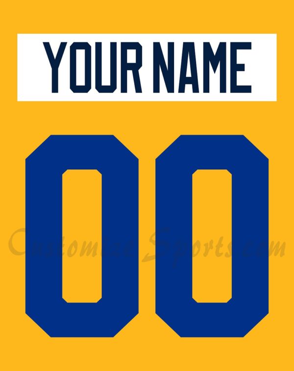 St Louis Blues Customized Number Kit For 2021 Gold Practice Jersey