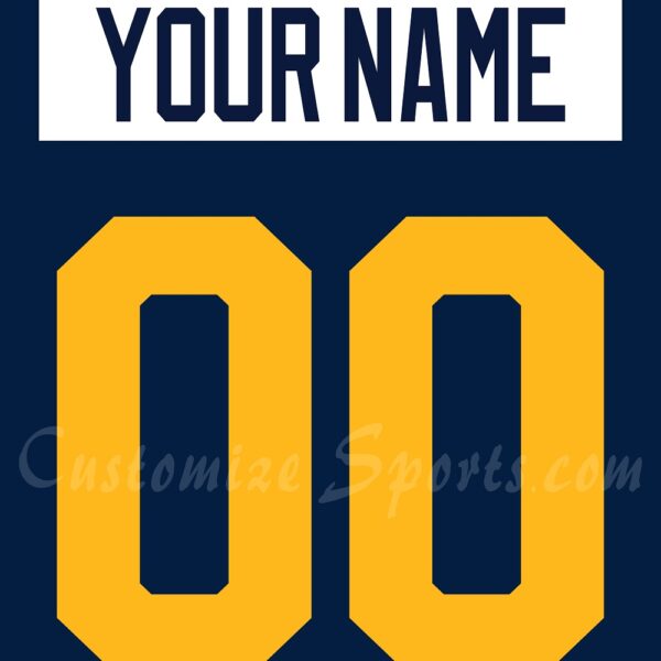 St Louis Blues Customized Number Kit For 2021 Navy Practice Jersey