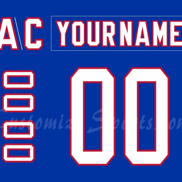 Regina Pats Customized Number Kit For 1995-1997 Blue Jersey