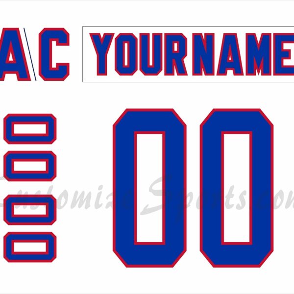 Regina Pats Customized Number Kit For 1995-1997 White Jersey