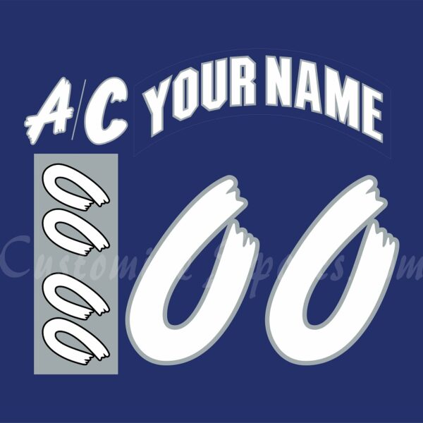 Tampa Bay Lightning Customized Number Kit For 1996-1998 3rd Jersey