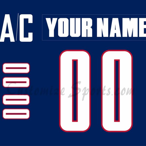 IIHF Team Russia Customized Number Kit for 2001-2005 Blue Hockey Jersey