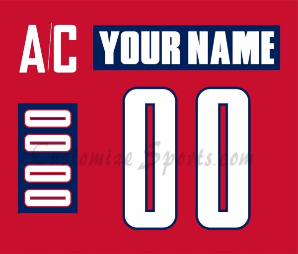 IIHF Team Russia Customized Number Kit for 2001-2005 Red Hockey Jersey