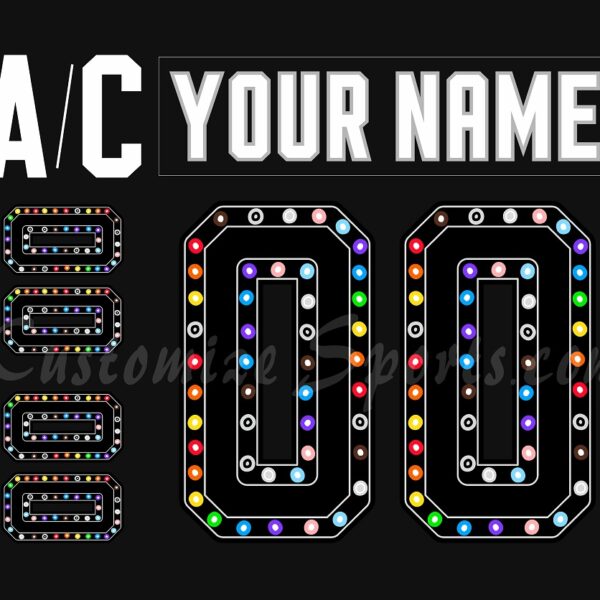 Vegas Golden Knights Customized Number Kit For 2023 Pride Jersey