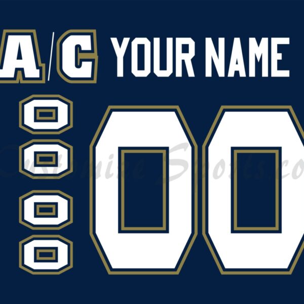Adirondack Frostbite Customized Number Kit for 2004-2005 Navy Jersey