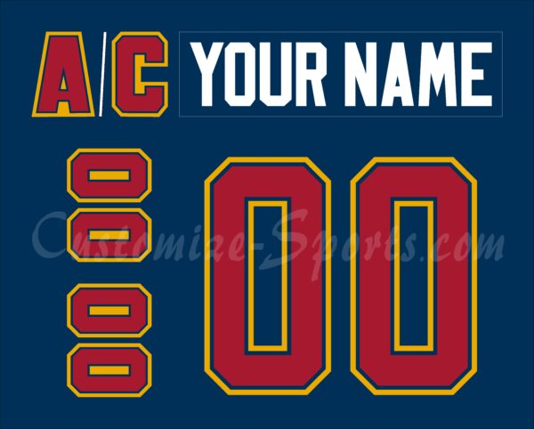 WCHL Colorado Gold Kings Customized Number Kit for 1998-2002 navy