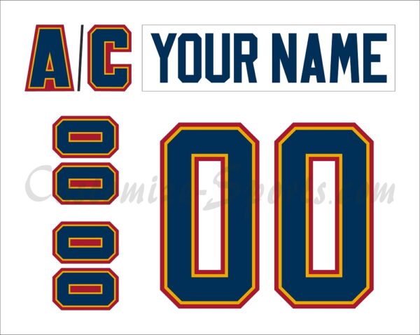 WCHL Colorado Gold Kings Customized Number Kit for 1998-2002 white