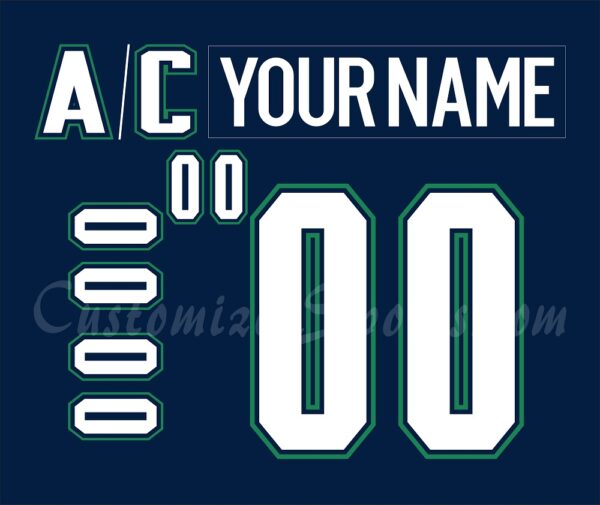 Florida Everblades Customized Number Kit for 2009-2010 Away Jersey