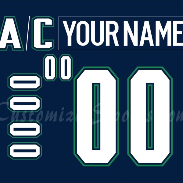 Florida Everblades Customized Number Kit for 2010-2015 Away Jersey