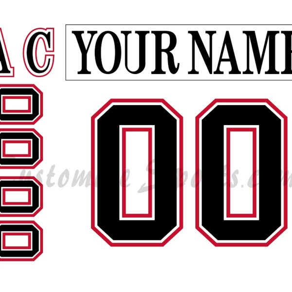 Portland Pirates Customized Number Kit For 1994-1996 White Jersey