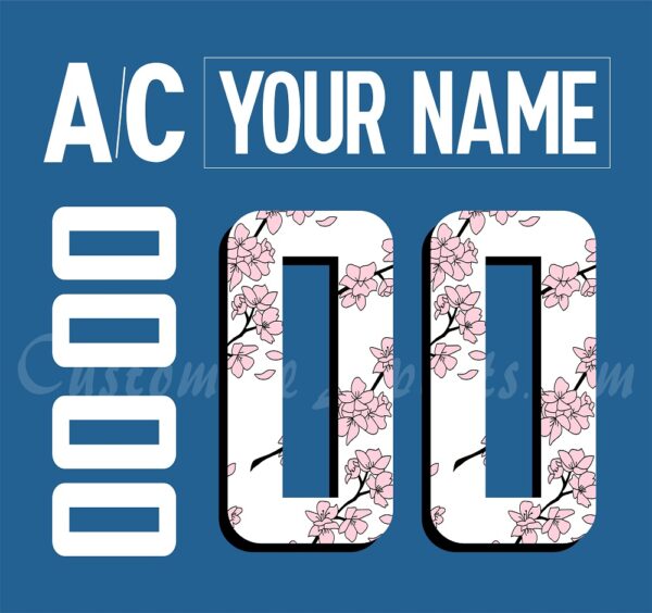 Washington Capitals Customized Number Kit For 2025 Cherry Blossom Jersey