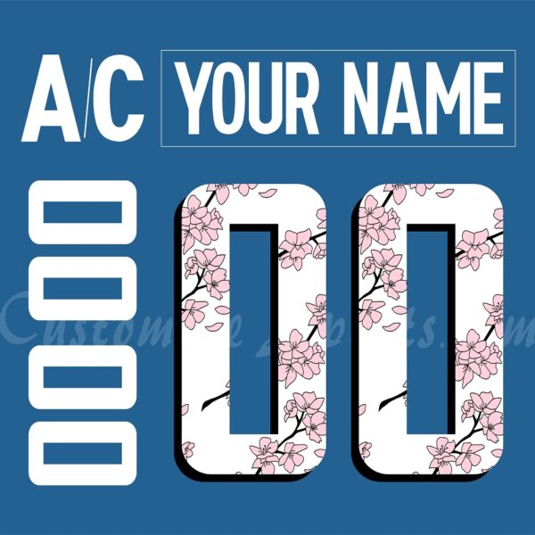 Washington Capitals Customized Number Kit For 2025 Cherry Blossom Jersey