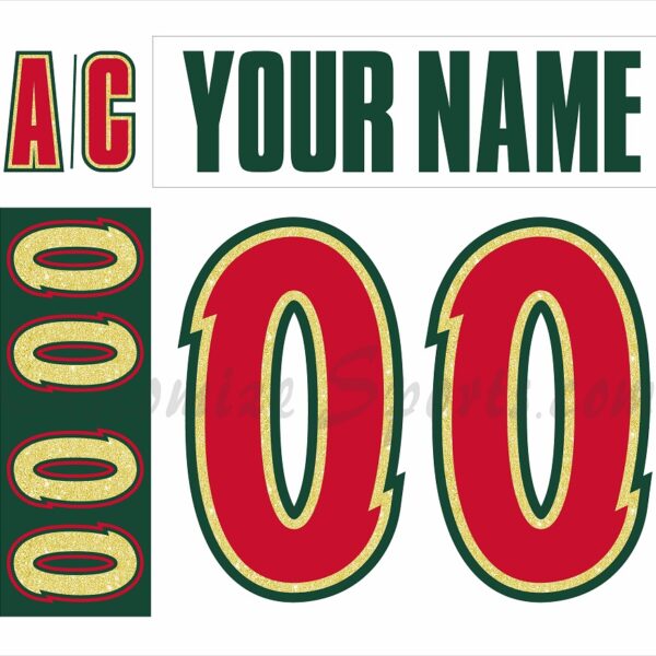 Minnesota Wild Customized Number Kit For 2025-2026 25th Anniversary Jersey