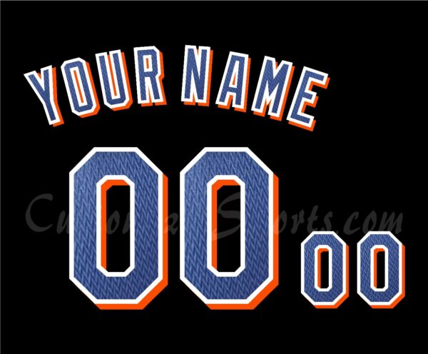 Baseball New York Mets Customized Number Kit for 2002-2008 Alt Road Black Jersey