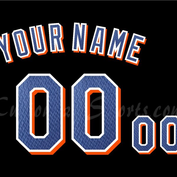Baseball New York Mets Customized Number Kit for 2002-2008 Alt Road Black Jersey