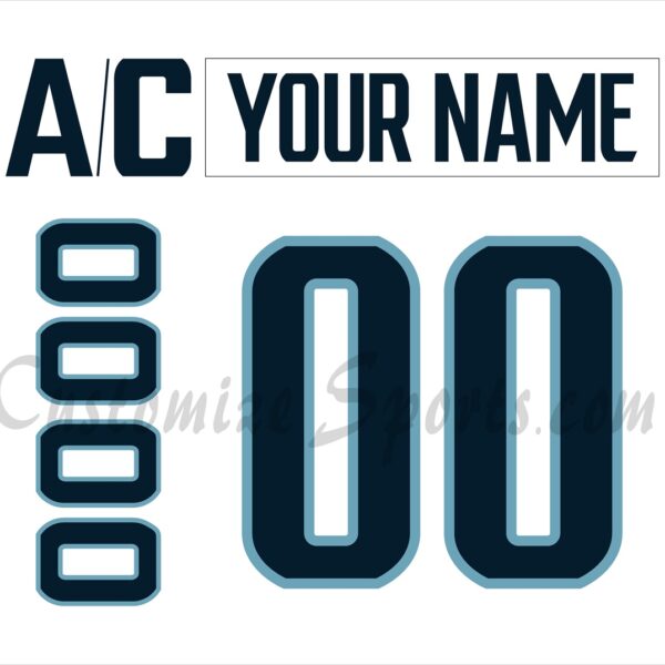 Seattle Kraken Customized Number Kit For 2025-Present Away Jersey