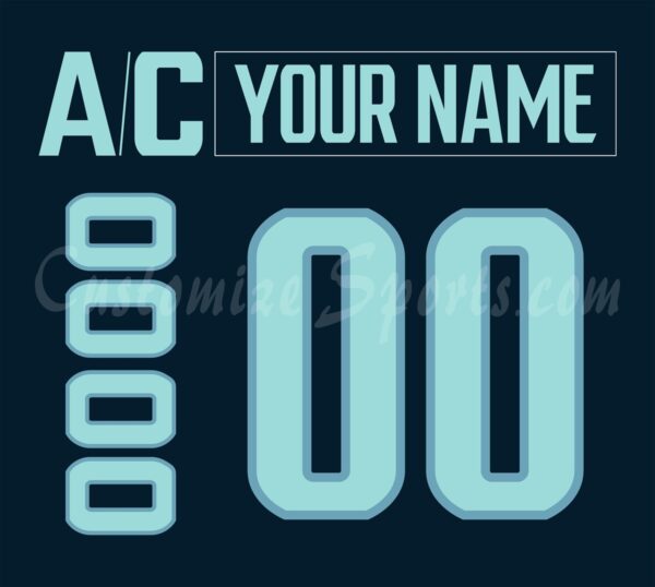 Seattle Kraken Customized Number Kit For 2025-Present Home Jersey