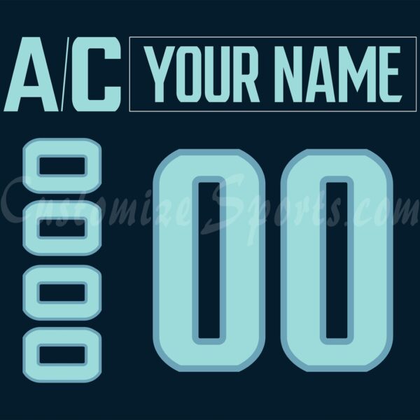Seattle Kraken Customized Number Kit For 2025-Present Home Jersey