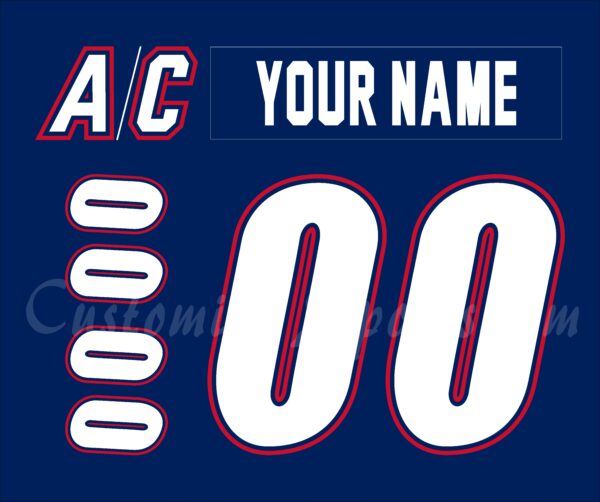 NCAA UMass Lowell River Hawks Customized Number Kit For 2008-2013 Away Hockey Jersey