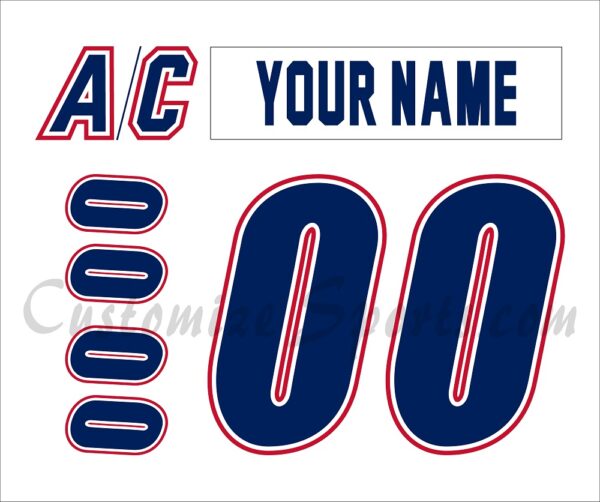 NCAA UMass Lowell River Hawks Customized Number Kit For 2008-2013 Home Hockey Jersey