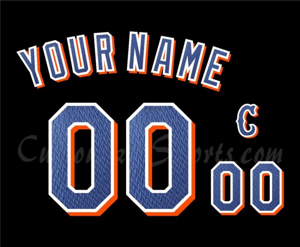 Baseball New York Mets Customized Number Kit for 2001 Alt Road Black Jersey
