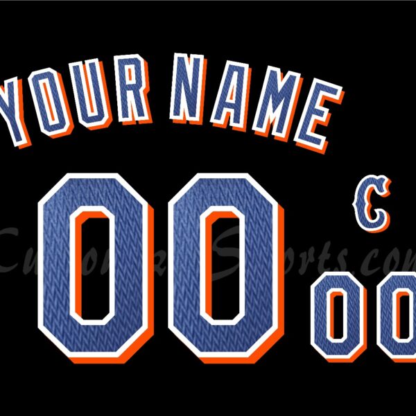 Baseball New York Mets Customized Number Kit for 2001 Alt Road Black Jersey
