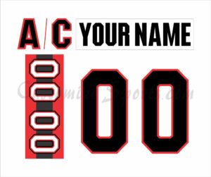 Ottawa Senators Customized Number Kit For 2025-Present Away Jersey