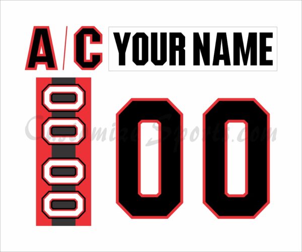 Ottawa Senators Customized Number Kit For 2025-Present Away Jersey