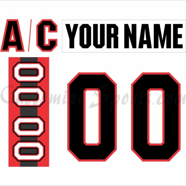 Ottawa Senators Customized Number Kit For 2025-Present Away Jersey