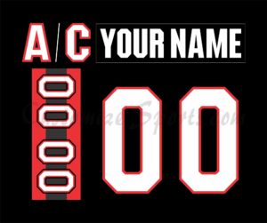 Ottawa Senators Customized Number Kit For 2025-Present Home Jersey