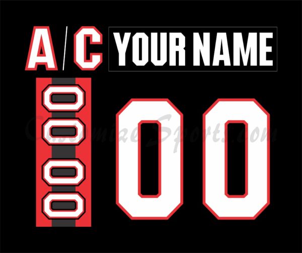 Ottawa Senators Customized Number Kit For 2025-Present Home Jersey