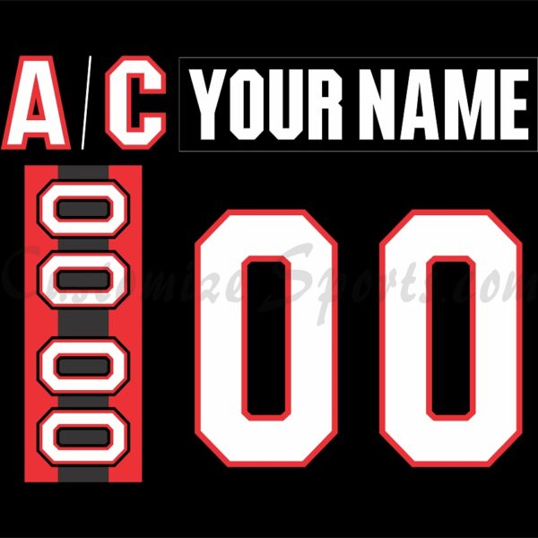 Ottawa Senators Customized Number Kit For 2025-Present Home Jersey