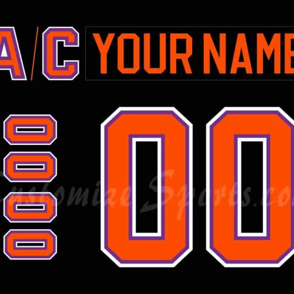 Vancouver Voodoo Customized Number Kit for 1994-1996 Black Jersey