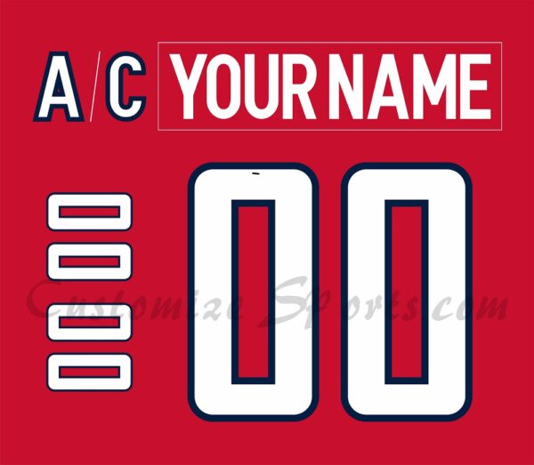 Washington Capitals Customized Number Kit For 2025-Present 3rd Jersey