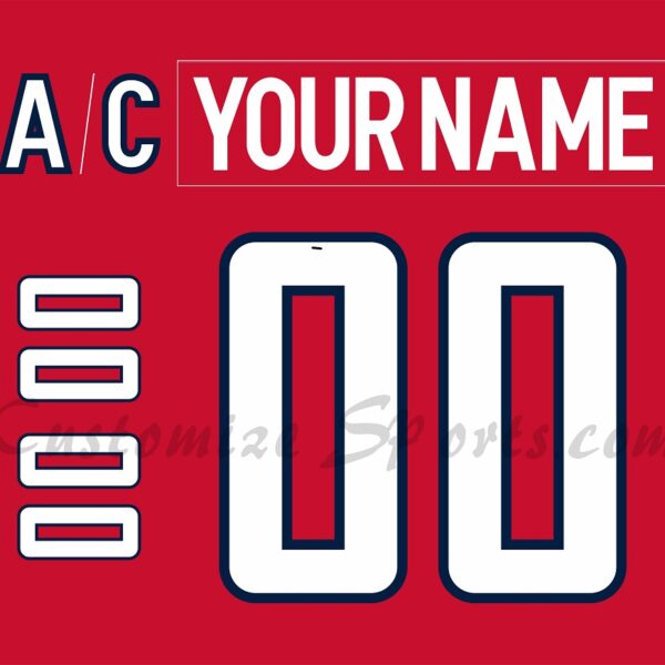 Washington Capitals Customized Number Kit For 2025-Present 3rd Jersey